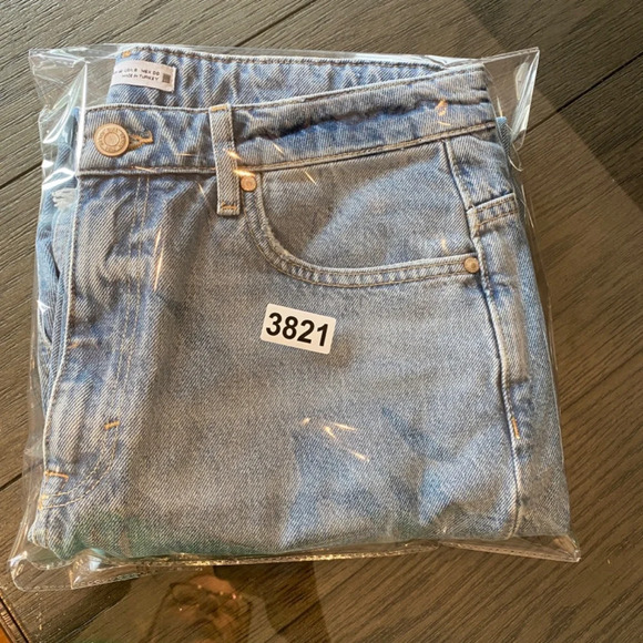 Zara High Rise Distressed Straight Leg Jeans Blue 33821 - Picture 12 of 12